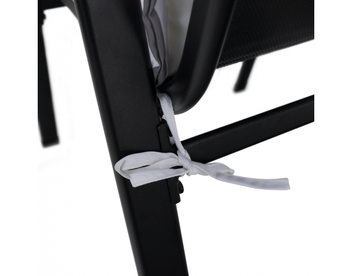 Vankúš na záhradné kreslo Almede - biela / sivá