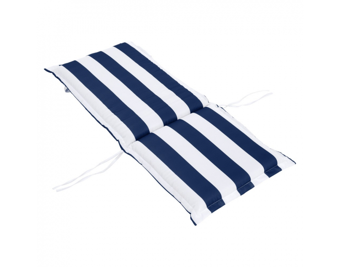 Vankúš na záhradné kreslo Almede - biela / tmavomodrá