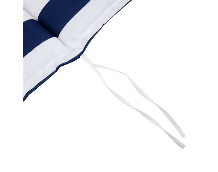 Vankúš na záhradné kreslo Almede - biela / tmavomodrá