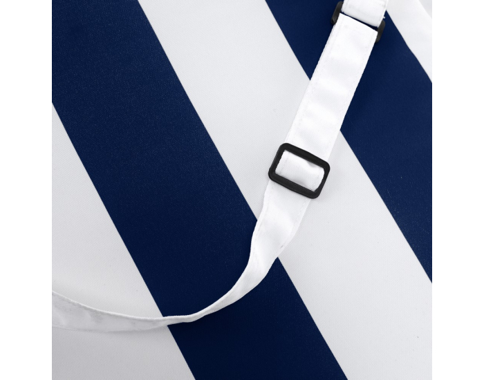 Vankúš na záhradné kreslo Almede - biela / tmavomodrá