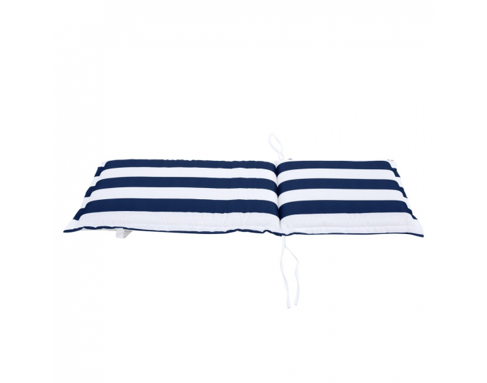 Vankúš na záhradné kreslo Almede - biela / tmavomodrá