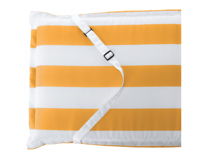 Vankúš na záhradné kreslo Almede - biela / žltá