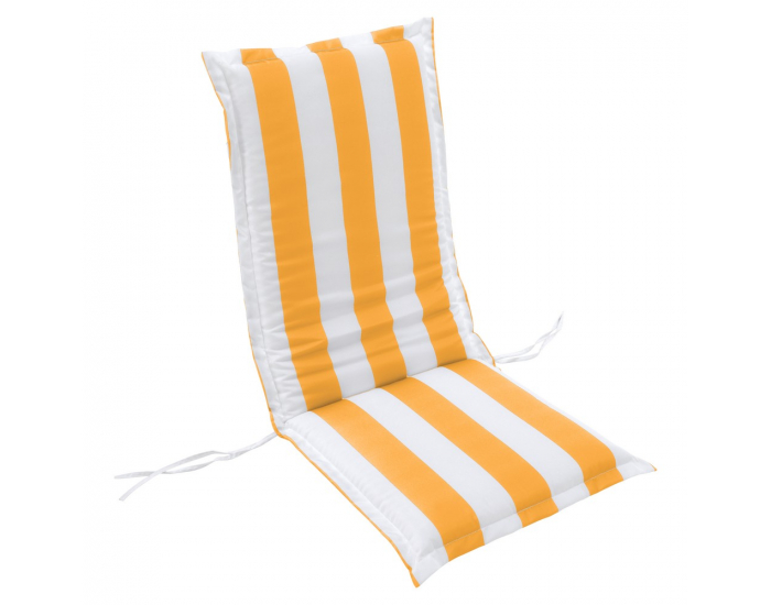 Vankúš na záhradné kreslo Almede - biela / žltá