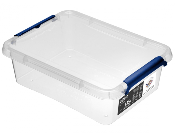 Plastový úložný box Alpino 1,15 l - priehľadná