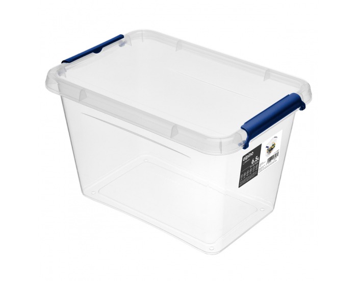 Plastový úložný box Alpino 6,5 l - priehľadná