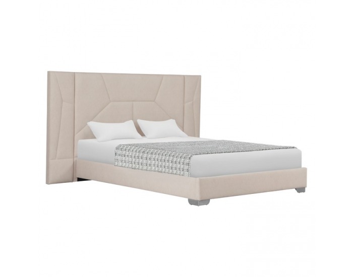 Manželská posteľ s roštom a LED osvetlením Altesa 160x200 cm - béžová