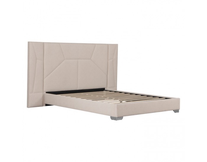 Manželská posteľ s roštom a LED osvetlením Altesa 160x200 cm - béžová