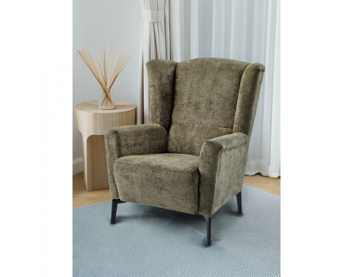 Kreslo (ušiak) Alura - olivová