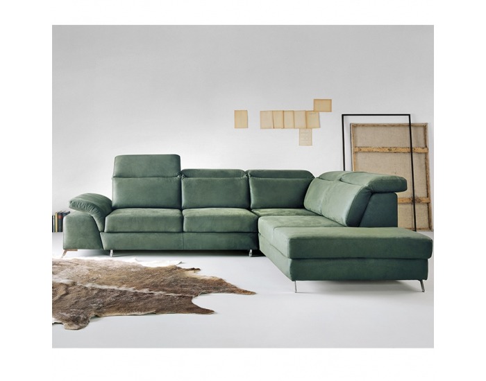 Rohová sedačka s rozkladom a úložným priestorom Alvaro P - zelená