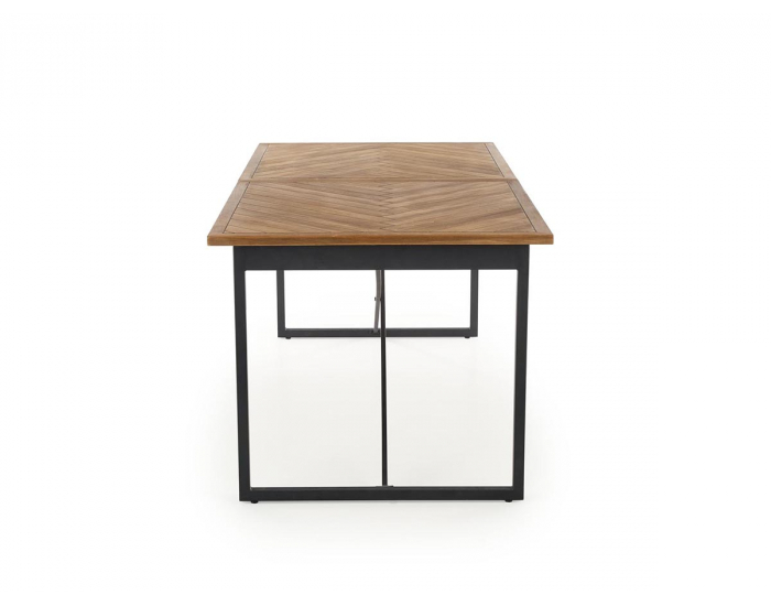 Rozkladací jedálenský stôl Alvaro - dub medový / čierna