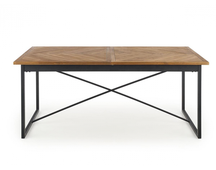 Rozkladací jedálenský stôl Alvaro - dub medový / čierna