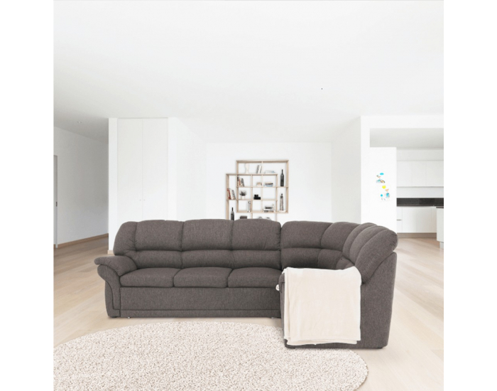 Rohová sedačka s rozkladom a úložným priestorom Amelia P - hnedá