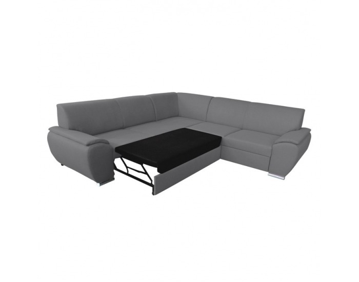 Rohová sedačka s rozkladom a úložným priestorom Amila Roh P - svetlosivá