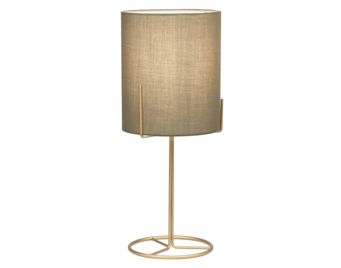 Stolná lampa Anele - sivohnedá (taupe) / medená