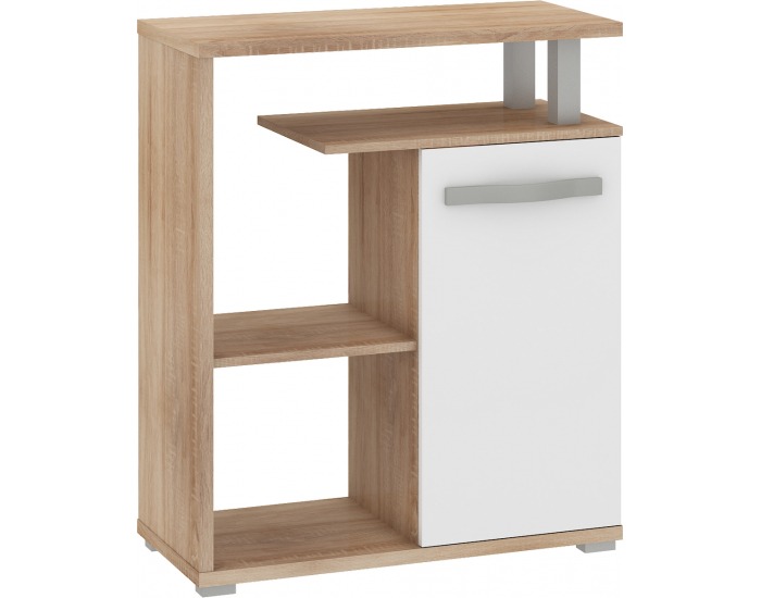 Regál Angel ANG-09 - sonoma svetlá / biely lesk