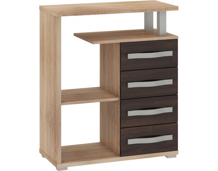 Regál Angel ANG-10 - sonoma svetlá / sonoma tmavá