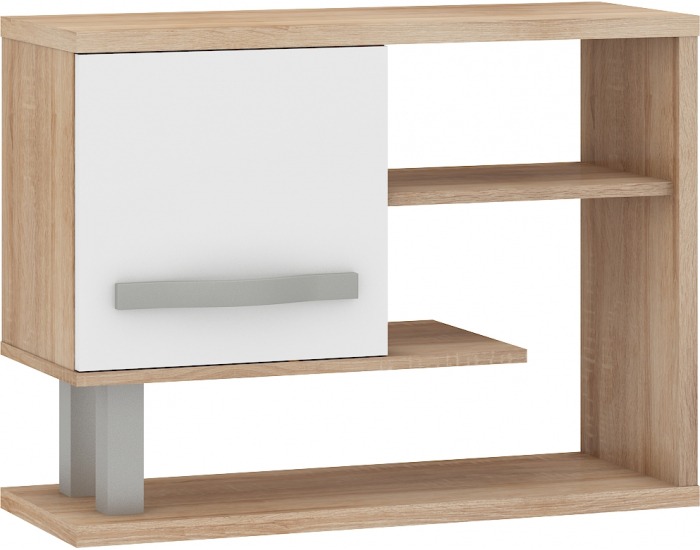 Polica Angel ANG-14 - sonoma svetlá / biely lesk