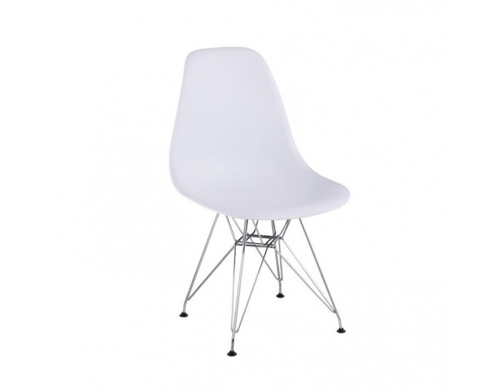 Jedálenská stolička Anisa New - biela / chróm