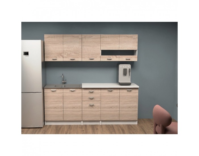 Kuchynská linka Anita New 200 - dub sonoma / biela