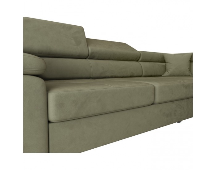 Rohová sedačka s rozkladom a úložným priestorom Anton Roh P - olivovo zelená