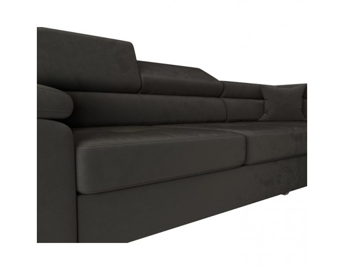 Rohová sedačka s rozkladom a úložným priestorom Anton Roh P - tmavosivá