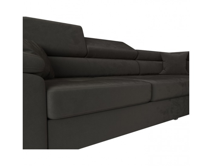 Rohová sedačka s rozkladom a úložným priestorom Anton Roh P - tmavosivá