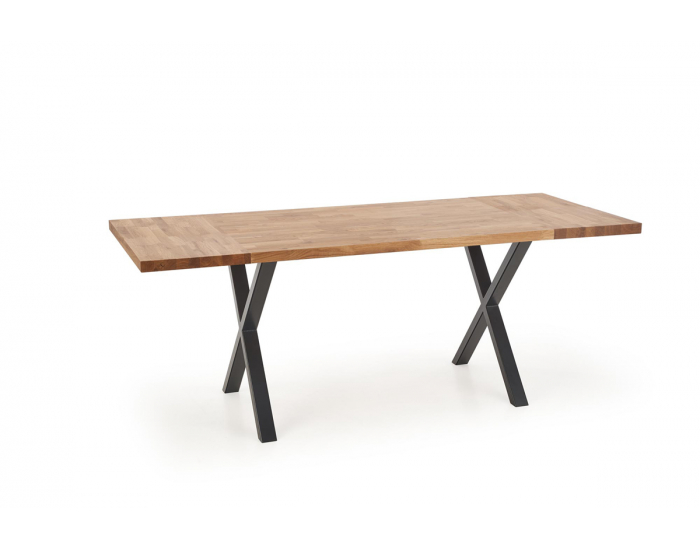 Jedálenský stôl Apex 120 M - dub prírodný / čierna