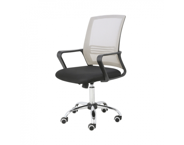 Kancelárska stolička (2 ks) Apolo - sivohnedá (taupe) / čierna