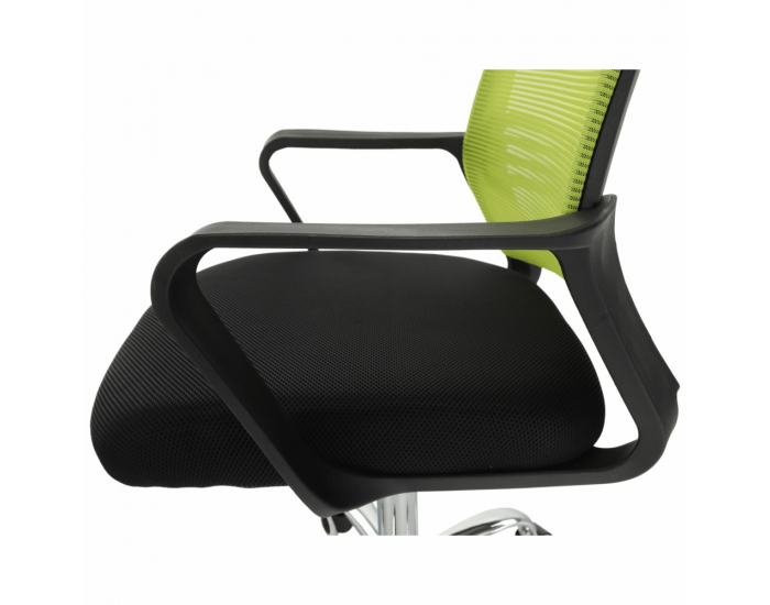 Kancelárska stolička s podrúčkami Apolo - zelená / čierna
