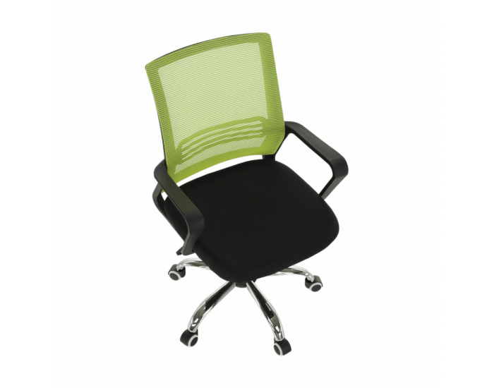 Kancelárska stolička s podrúčkami Apolo - zelená / čierna