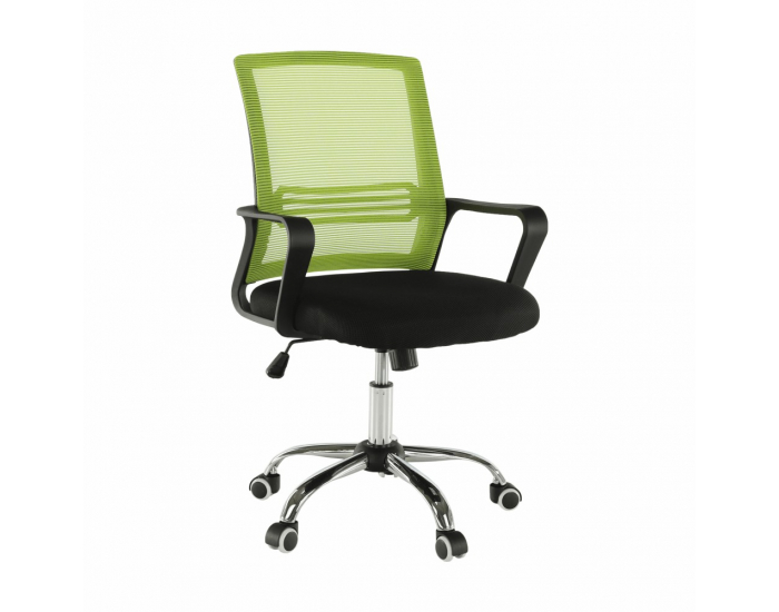Kancelárska stolička s podrúčkami Apolo - zelená / čierna