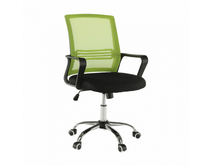 Kancelárska stolička s podrúčkami Apolo - zelená / čierna