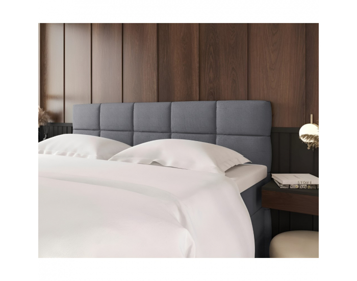 Boxspringová manželská pocketová posteľ April 160x200 cm - sivá