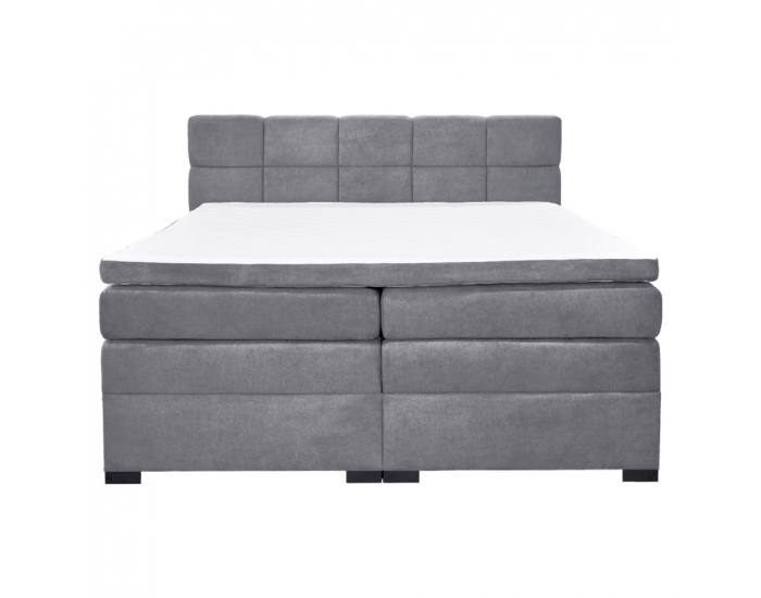 Boxspringová manželská pocketová posteľ April 160x200 cm - sivá