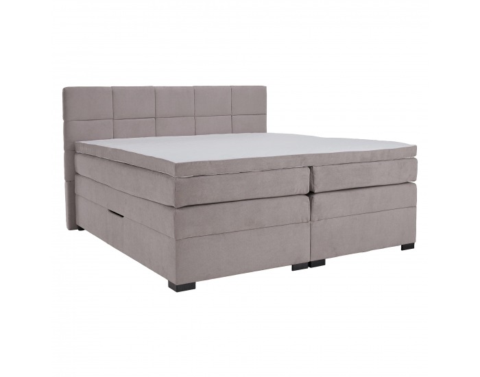 Boxspringová manželská pocketová posteľ April 160x200 cm - sivohnedá (taupe)
