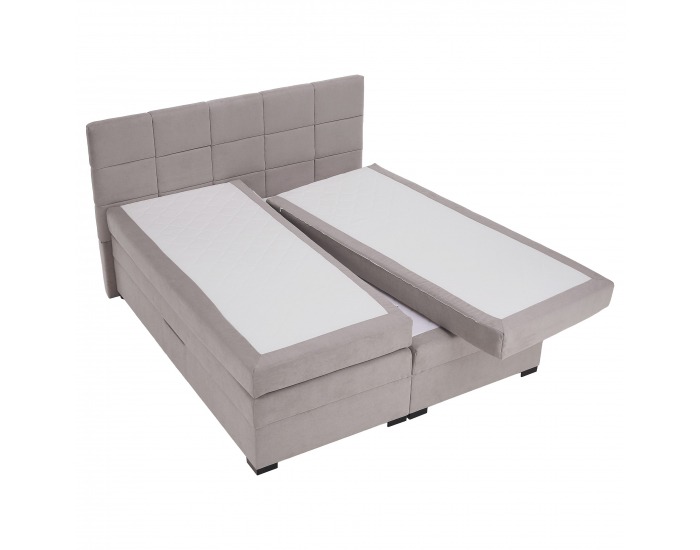 Boxspringová manželská pocketová posteľ April 160x200 cm - sivohnedá (taupe)