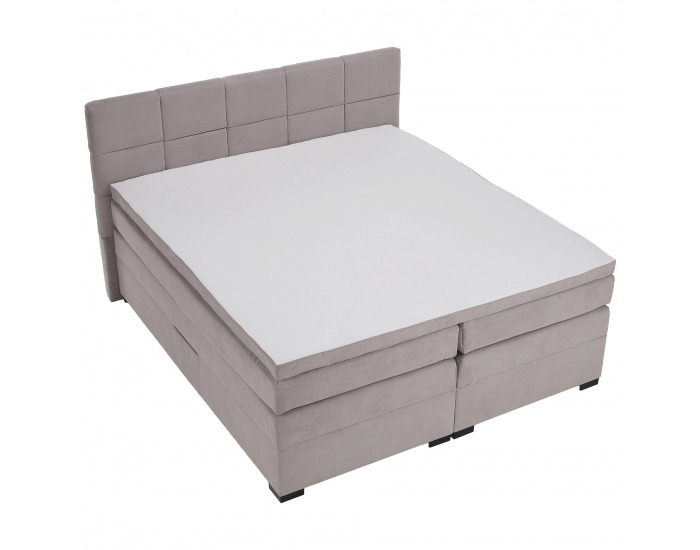 Boxspringová manželská pocketová posteľ April 160x200 cm - sivohnedá (taupe)