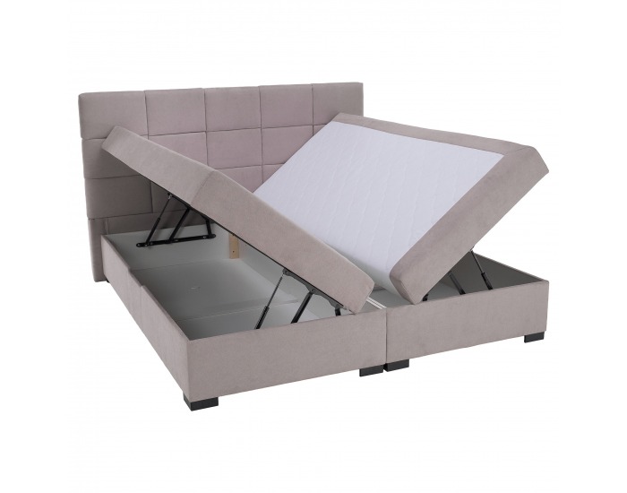Boxspringová manželská pocketová posteľ April 160x200 cm - sivohnedá (taupe)