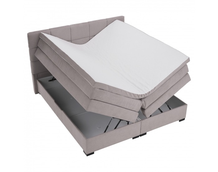 Boxspringová manželská pocketová posteľ April 160x200 cm - sivohnedá (taupe)
