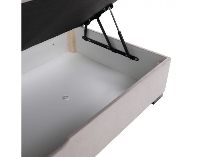 Boxspringová manželská pocketová posteľ April 160x200 cm - sivohnedá (taupe)