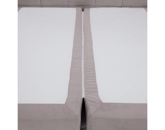 Boxspringová manželská pocketová posteľ April 160x200 cm - sivohnedá (taupe)