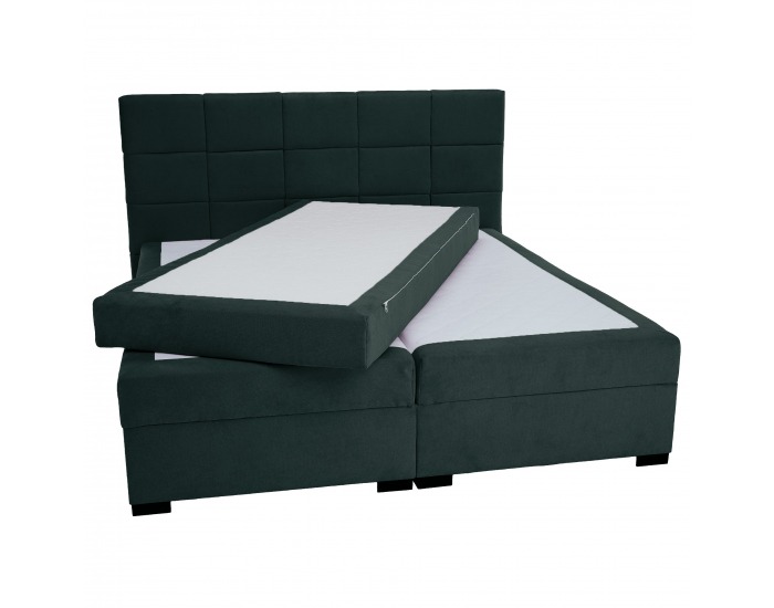 Boxspringová manželská pocketová posteľ April 160x200 cm - zelená