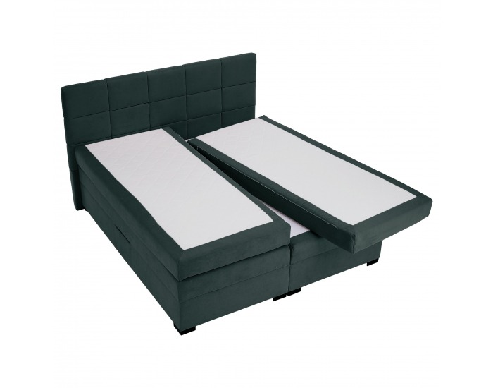 Boxspringová manželská pocketová posteľ April 160x200 cm - zelená