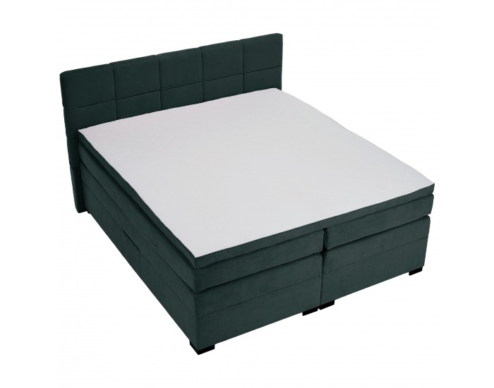 Boxspringová manželská pocketová posteľ April 160x200 cm - zelená