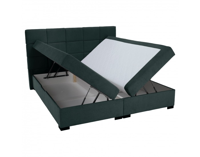 Boxspringová manželská pocketová posteľ April 160x200 cm - zelená