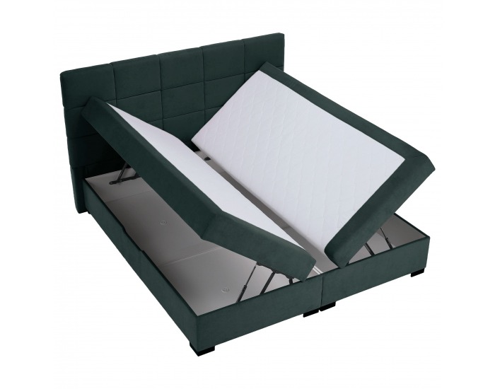 Boxspringová manželská pocketová posteľ April 160x200 cm - zelená