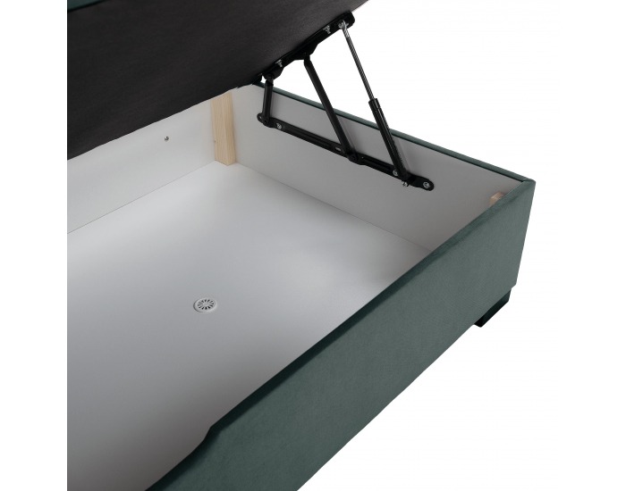 Boxspringová manželská pocketová posteľ April 160x200 cm - zelená