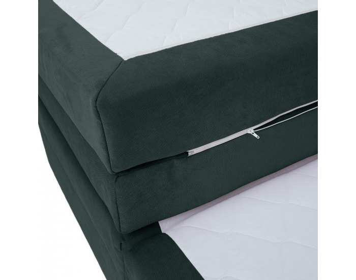 Boxspringová manželská pocketová posteľ April 160x200 cm - zelená