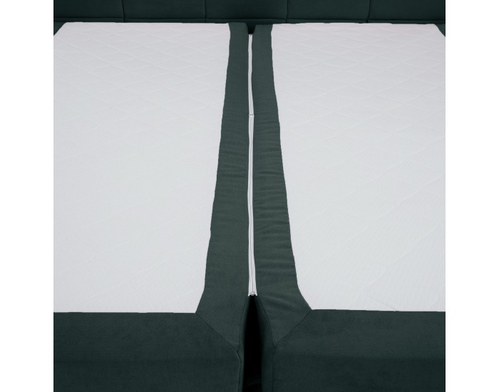 Boxspringová manželská pocketová posteľ April 160x200 cm - zelená