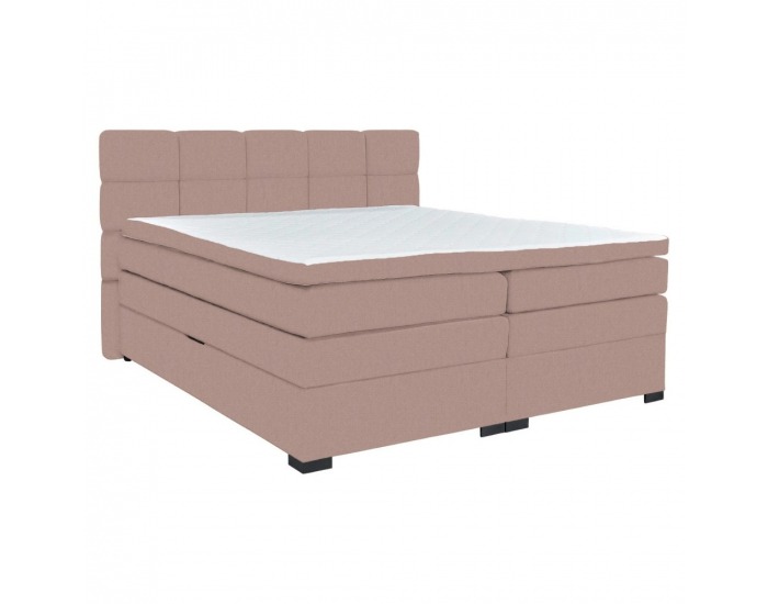 Boxspringová manželská pocketová posteľ April 180x200 cm - ružová